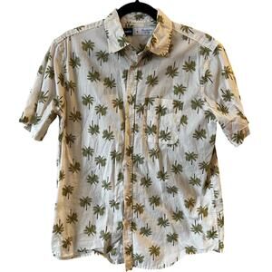EUC Old Navy Tropical Palm Tree Button Down Shirt Men's M